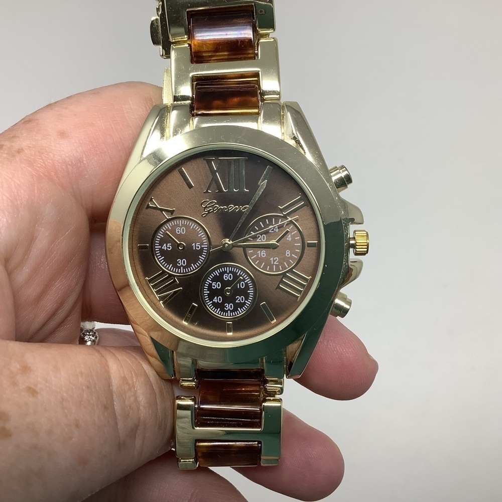 Geneva Gold-tone and Tortoise Shell Watch No.513162 - Picture 3 of 7